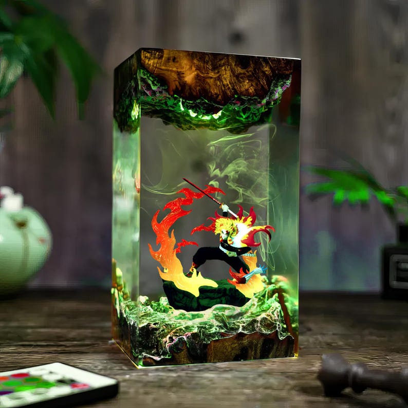 Rengoku Kyojuro Epoxy Lamp