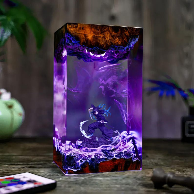Giyu Tomioka Epoxy Lamp – Demon Slayer Edition