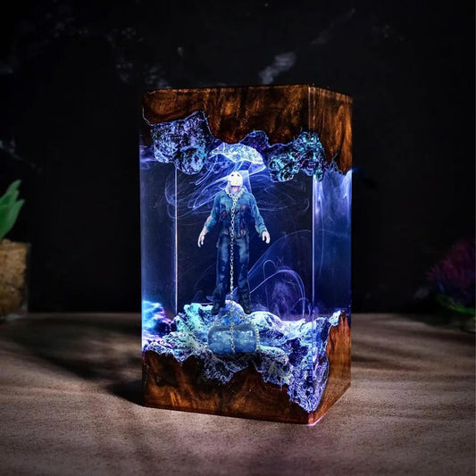 Jason Voorhees Epoxy Lamp