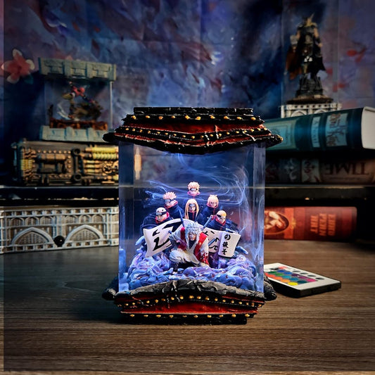 Jiraiya vs Pain Diorama Resin Lamp