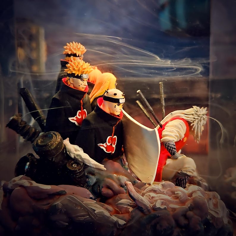 Jiraiya vs Pain Diorama Resin Lamp