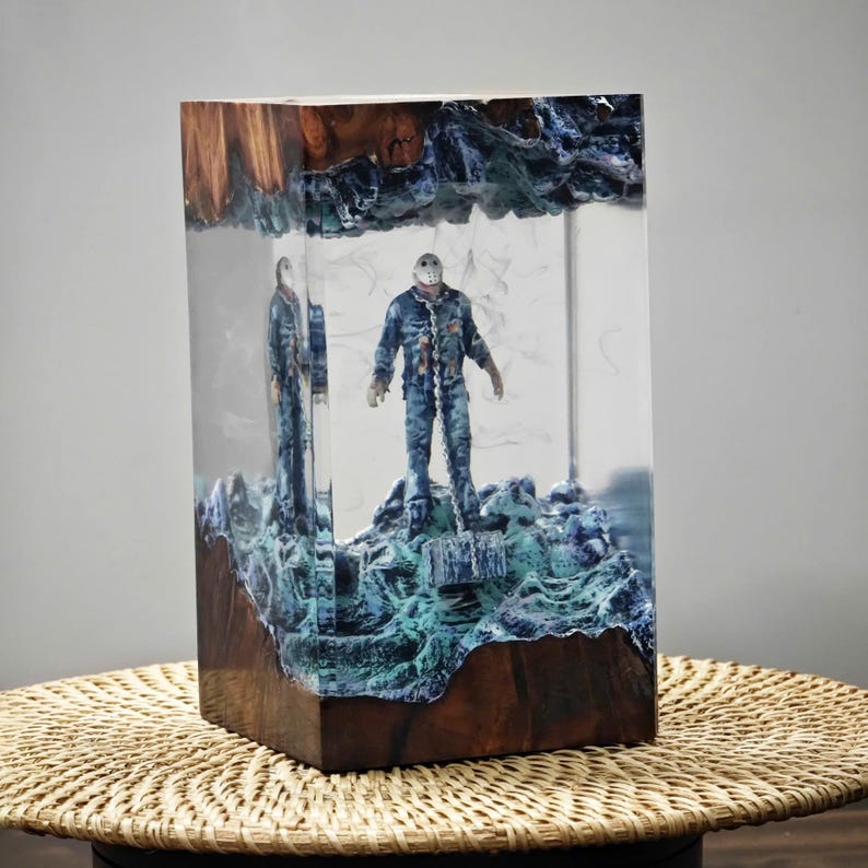 Jason Voorhees Epoxy Lamp