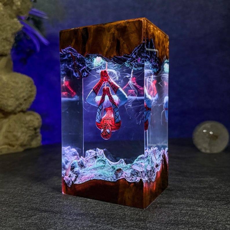 Spider-Man Epoxy Lamp