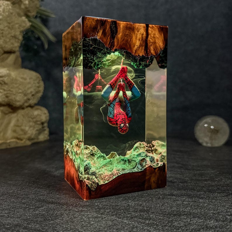 Spider-Man Epoxy Lamp