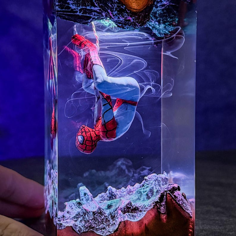 Spider-Man Epoxy Lamp