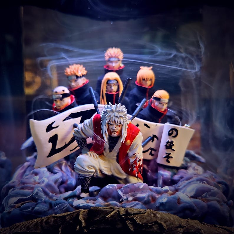 Jiraiya vs Pain Diorama Resin Lamp