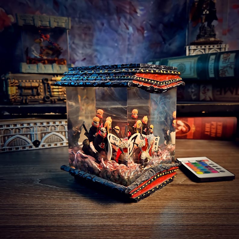 Jiraiya vs Pain Diorama Resin Lamp