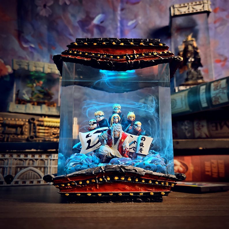 Jiraiya vs Pain Diorama Resin Lamp