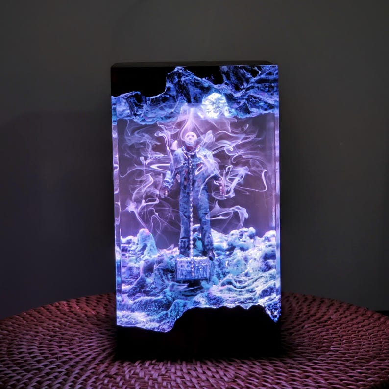 Jason Voorhees Epoxy Lamp