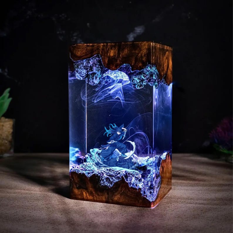 Giyu Tomioka Epoxy Lamp – Demon Slayer Edition