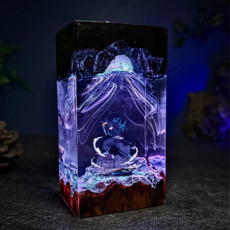 Giyu Tomioka Epoxy Lamp – Demon Slayer Edition
