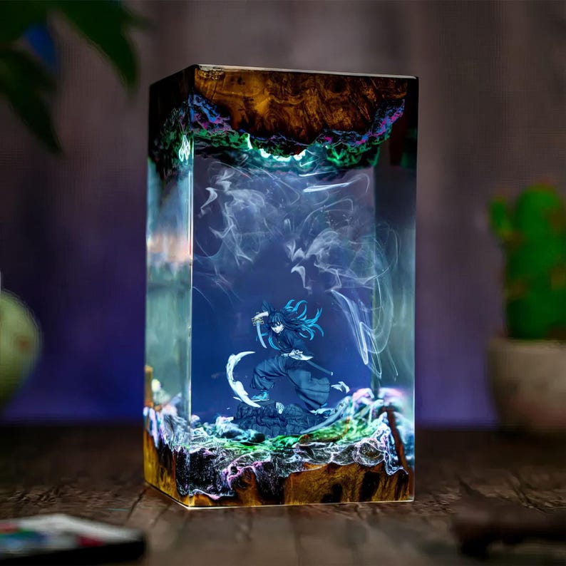 Giyu Tomioka Epoxy Lamp – Demon Slayer Edition